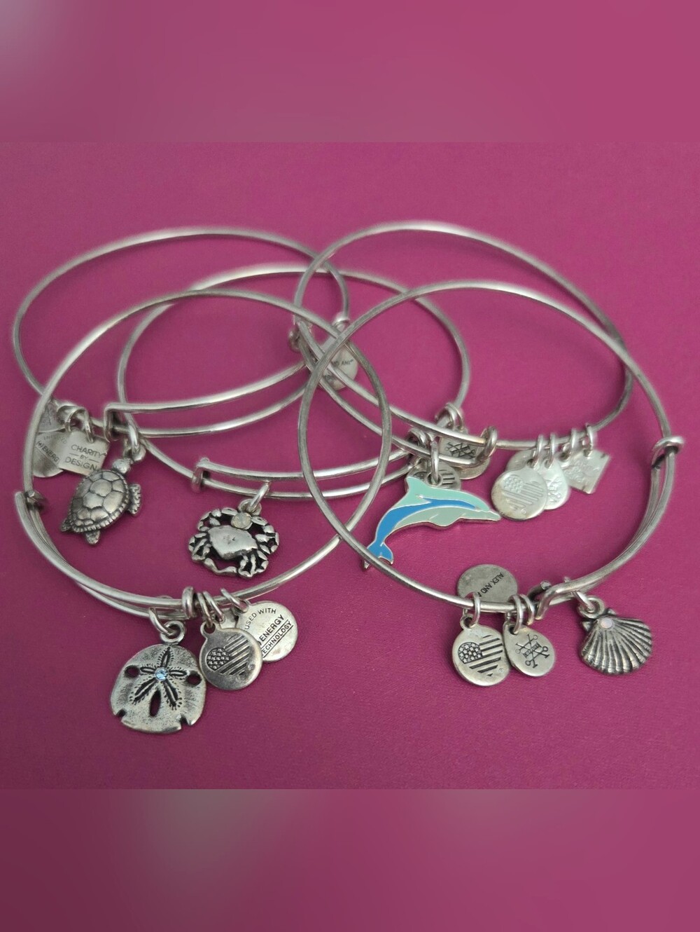 ALEX AND ANI Beach Themed Charm Bracelets / Bangles
